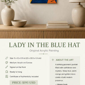 LADY IN THE BLUE HAT